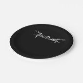 スイミングハートビートスイムチーム泳ぐ人女子 ペーパープレート (アングル)