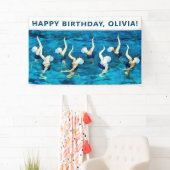 スイミングバースデーパーティーの装飾 横断幕 (インサイチュ)