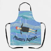 スイミングバースデー泳ぐ人シースイム エプロン (正面)