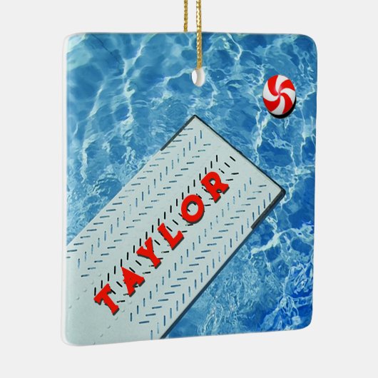 スイミングパーソナライズされたダイビングホリデーギフトセラミック セラミックオーナメント (右)