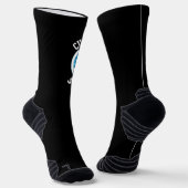 スイミングパーソナライズされたチーム名おもしろい泳ぐ人 ソックス (傾斜あり)