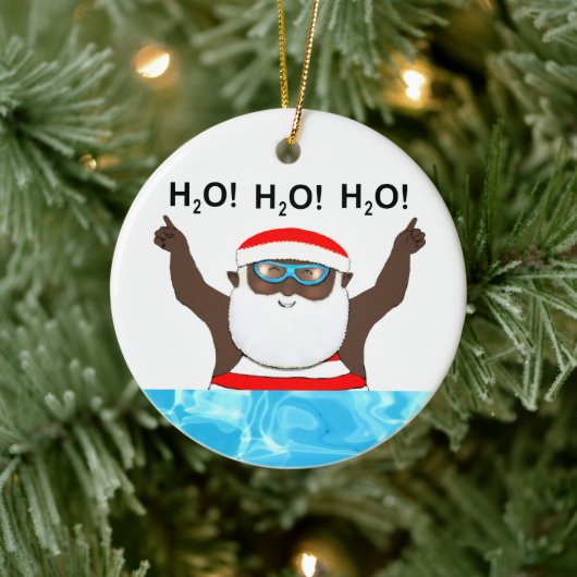 スイミングパーソナライズされたホリデーギフト セラミックオーナメント (ツリー)