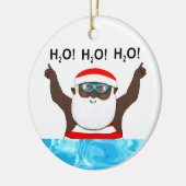 スイミングパーソナライズされたホリデーギフト セラミックオーナメント (左)