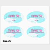 スイミングパーティー特典ラベル 楕円形シール (シート)