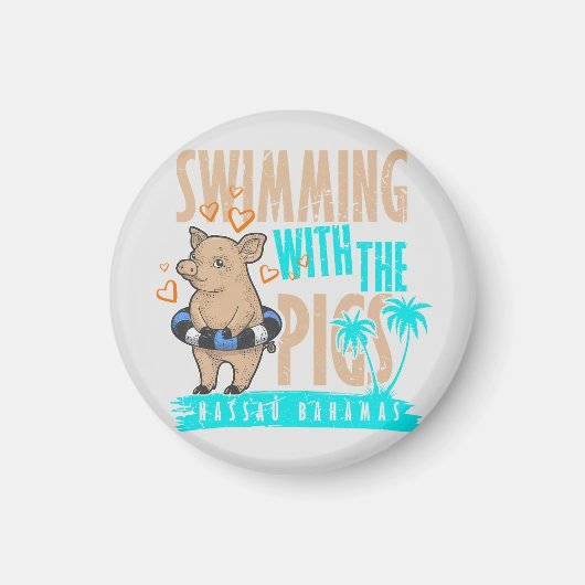 スイミングピグナッソーバハママグネットバケーションクルーズ マグネット (正面)