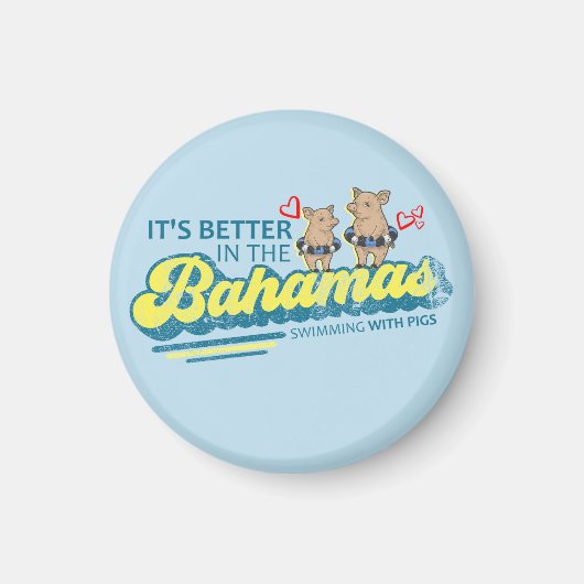 スイミングピッグズバハママグネットバケーションクルーズ マグネット (正面)