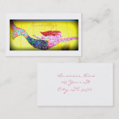 スイミングピンクのモザイクマーメイド 名刺 (正面/裏面)