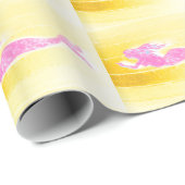 スイミングピンクの水中人魚のパターン ラッピングペーパー (ロールコーナー)