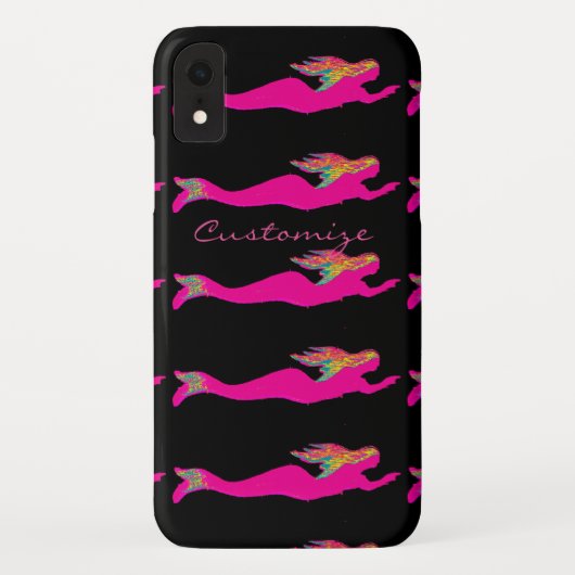 スイミングピンク人魚サンダー_コーブ Case-Mate iPhoneケース (裏面)