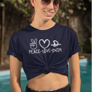 スイミングピースラブスイムチームギフト トライブレンドTシャツ