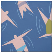 スイミングピープルパターン ファブリック (見本)