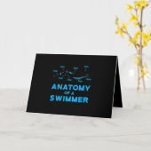 スイミングファンギフト泳ぐ人の解剖学 カード (黄色い花)