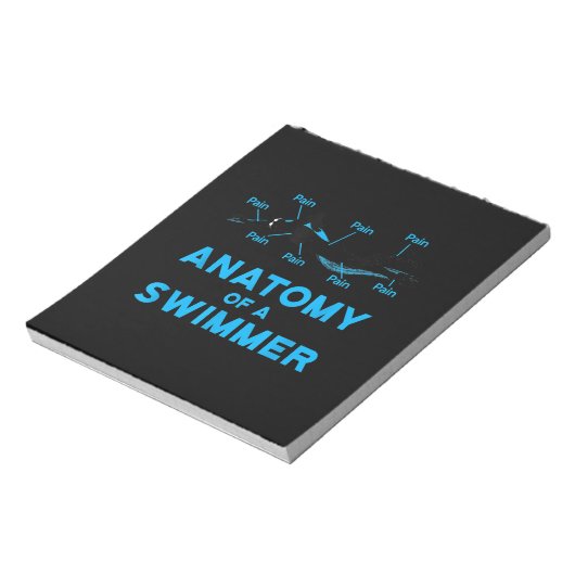 スイミングファンギフト泳ぐ人の解剖学 ノートパッド (回転)