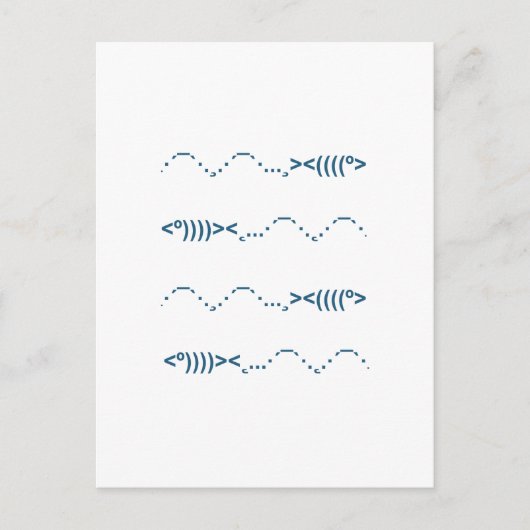 スイミングフィッシュ絵文字 ポストカード (正面)