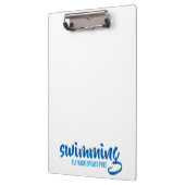 スイミングフライバックブレストフリータイポグラフィ文字 クリップボード (左)