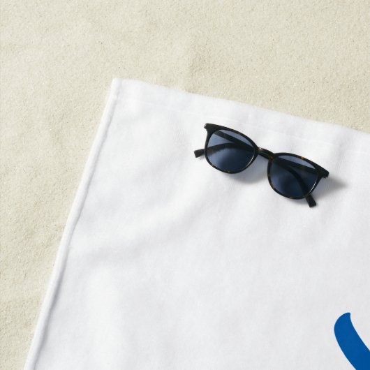 スイミングフライバックブレストフリータイポグラフィ文字 ビーチタオル (インサイチュ)