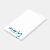 スイミングフライバックブレストフリータイポグラフィ文字 ポストイット (アングル)