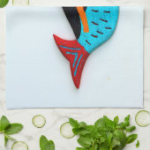 スイミングブルンマーメイドタオル キッチンタオル (折り畳み)