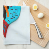 スイミングブルンマーメイドタオル キッチンタオル (四つ折り)