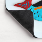 スイミングブルーの人魚の口 マウスパッド (コーナー)