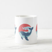 スイミングブルークジラ コーヒーマグカップ (中央)
