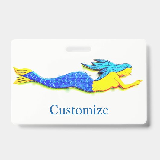 スイミングブルーマーメイドサンダー_コーブ バッジ (正面)