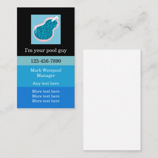 スイミングプクールールガイ 名刺 (正面/裏面)