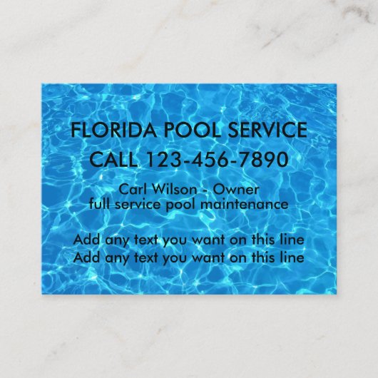 スイミングプクールールサービス 名刺 (正面)