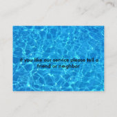 スイミングプクールールサービス 名刺 (裏面)