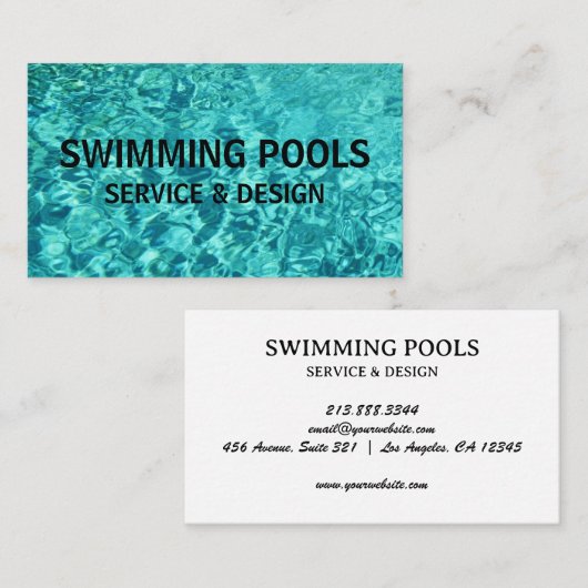 スイミングプパーソナライズされたールサービス 名刺 (正面/裏面)
