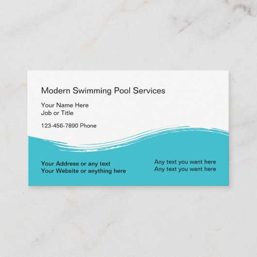 スイミングプモダンールサービス 名刺 (正面)