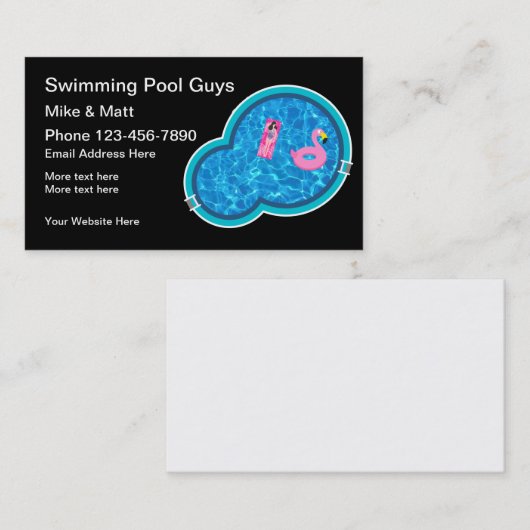 スイミングプールおもしろい名刺 名刺 (正面/裏面)