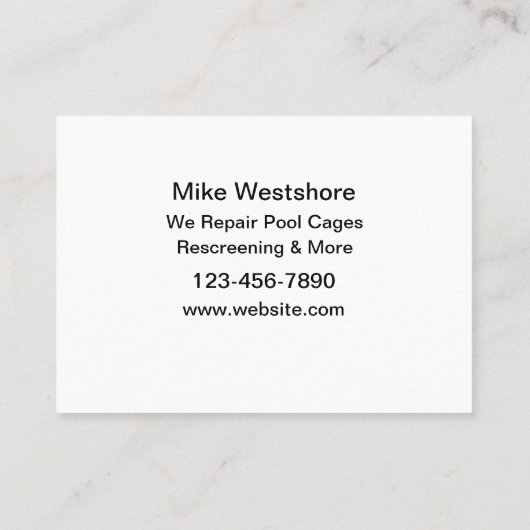 スイミングプールと再上映 名刺 (裏面)