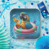 スイミングプールに入る ペーパープレート (パーティー)