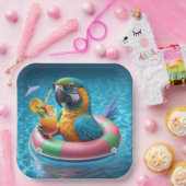 スイミングプールに入る ペーパープレート (パーティー)