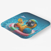 スイミングプールに入る ペーパープレート (傾斜あり)