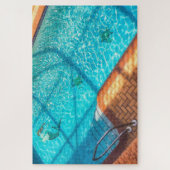 スイミングプールに入れる人魚 ジグソーパズル (縦)