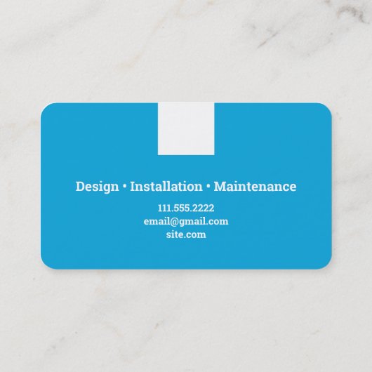 スイミングプールのメンテナンス 名刺 (裏面)