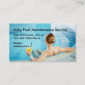 スイミングプールの修理とメンテナンス 名刺 (正面)