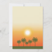 スイミングプールの女の子の宝庫に入った日没の女性 招待状 (裏面)