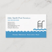 スイミングプールの清掃とサービス 名刺 (正面)