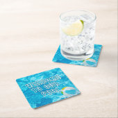 スイミングプールへようこそ スクエアペーパーコースター (インサイチュ)