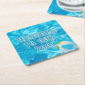 スイミングプールへようこそ スクエアペーパーコースター (アングル)