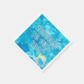 スイミングプールへようこそ スタンダードカクテルナプキン (角)