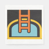 スイミングプールアイコン スタンダードランチョンナプキン (正面)