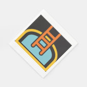 スイミングプールアイコン スタンダードランチョンナプキン (角)