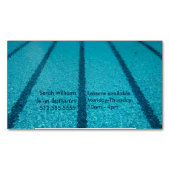 スイミングプールインストラクターサマースイムコーチ マグネット名刺 (正面)