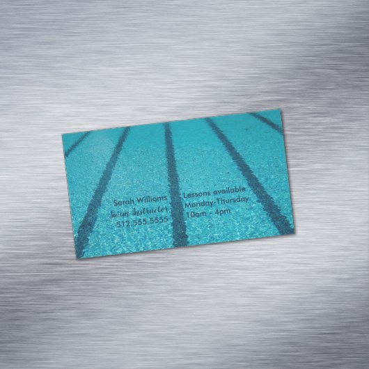 スイミングプールインストラクターサマースイムコーチ マグネット名刺 (インサイチュ)