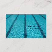 スイミングプールインストラクターブルーレーンズスイムコーチ 名刺 (正面)