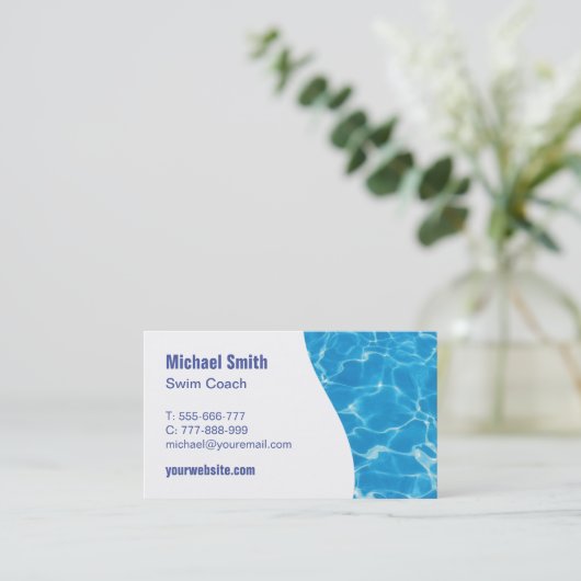 スイミングプールウェーブズスイム先生 名刺 (スタンド正面)